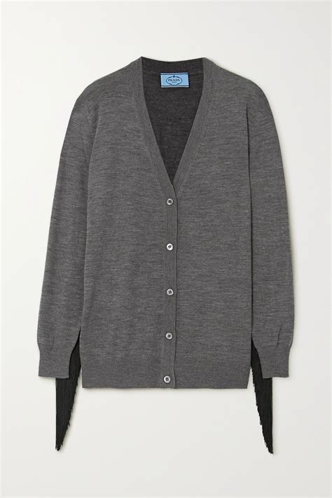 grey prada cardigan|Prada cardigan sweater.